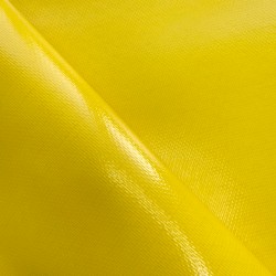 Ткань ПВХ 600 гр/м2 плотная, Жёлтый (Ширина 150см), на отрез  в Владикавказе