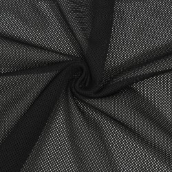 Трикотажная Сетка 75 г/м2, цвет Черный (на отрез)  в Владикавказе