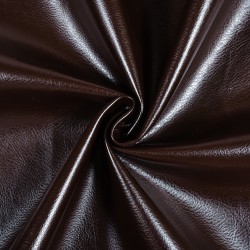 Ткань Дерматин (Кожзам) для мебели, цвет Темно-Коричневый (на отрез)  в Владикавказе