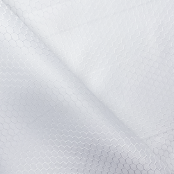 Ткань Оксфорд 300D PU Рип-Стоп СОТЫ, цвет Белый (на отрез)  в Владикавказе