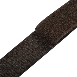 Контактная лента 40мм (38мм) цвет Тёмно-Коричневый (велькро-липучка, на отрез)  в Владикавказе